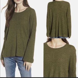Waffle knit olive green madewell sweater